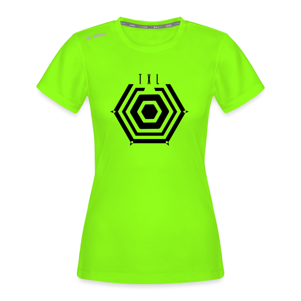 Tegel TXL Umrisse - Frauen Sport-Shirt - Neongrün