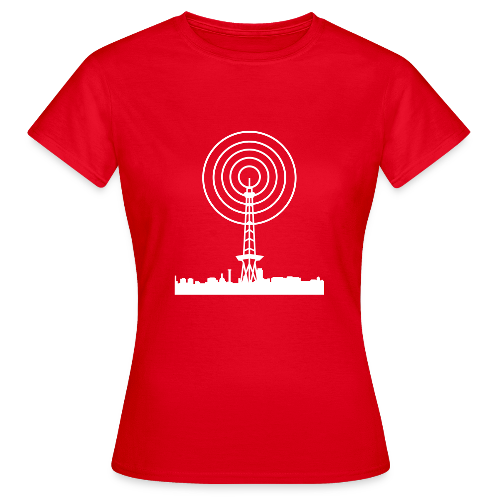 Funkturm im Fokus - Frauen Premium T-Shirt - Rot