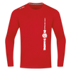 Fernsehturm Zick zack - Männer Sport Langamshirt - Rot