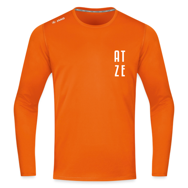 Atze - Männer Sport Langamshirt - Neonorange