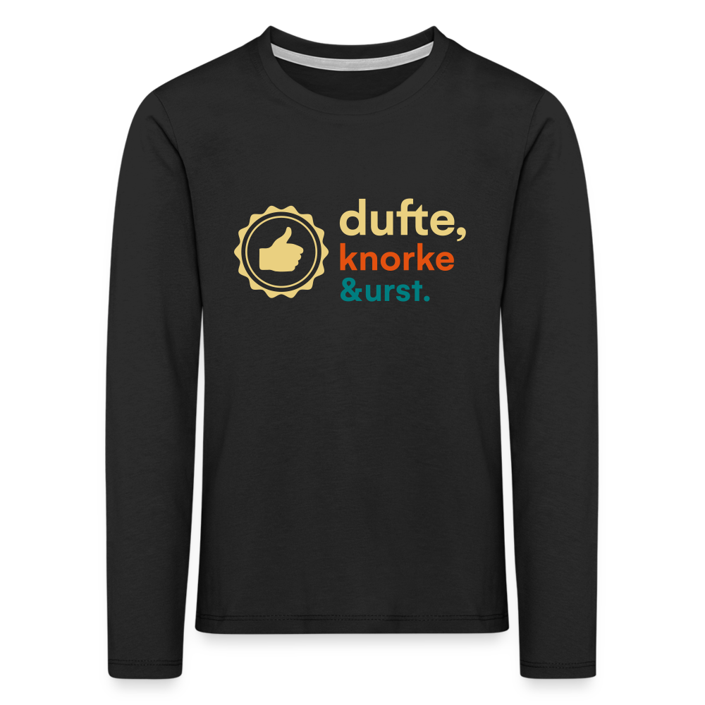 Dufte, Knorke, Urst - Kinder Langarmshirt - Schwarz