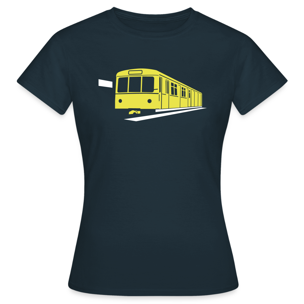 Die U-Bahn kommt - Frauen Premium T-Shirt - Navy