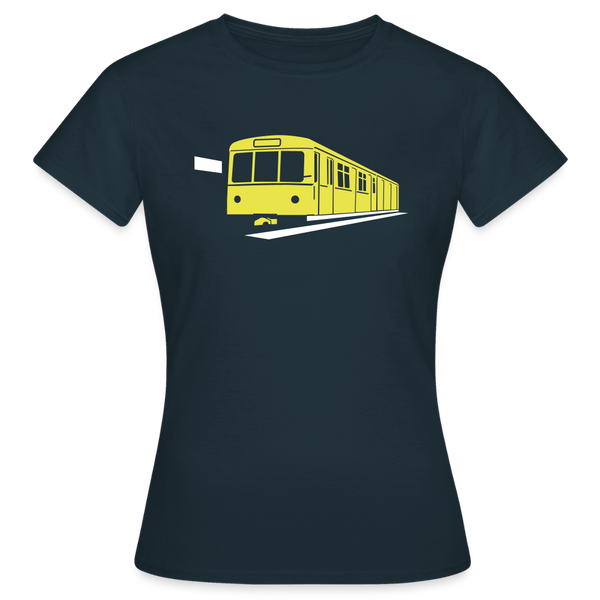 Die U-Bahn kommt - Frauen Premium T-Shirt - Navy
