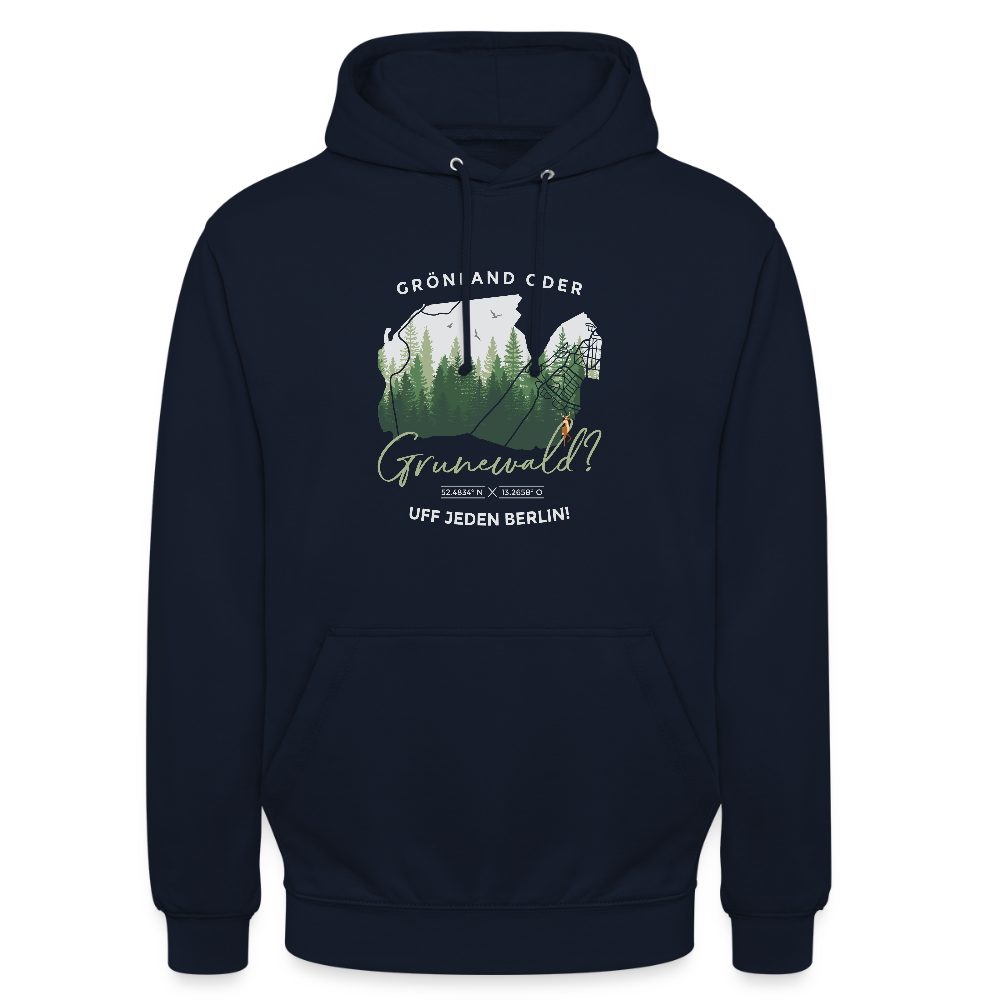 Grönland oder Grunewald - Unisex Hoodie - Navy