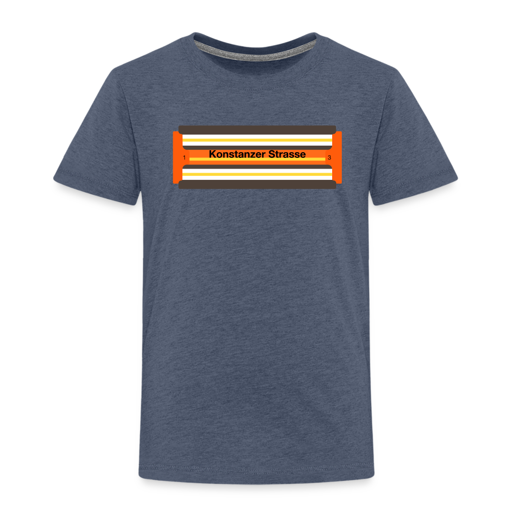 Konstanzer Strasse - Kinder Premium T-Shirt - Blau meliert