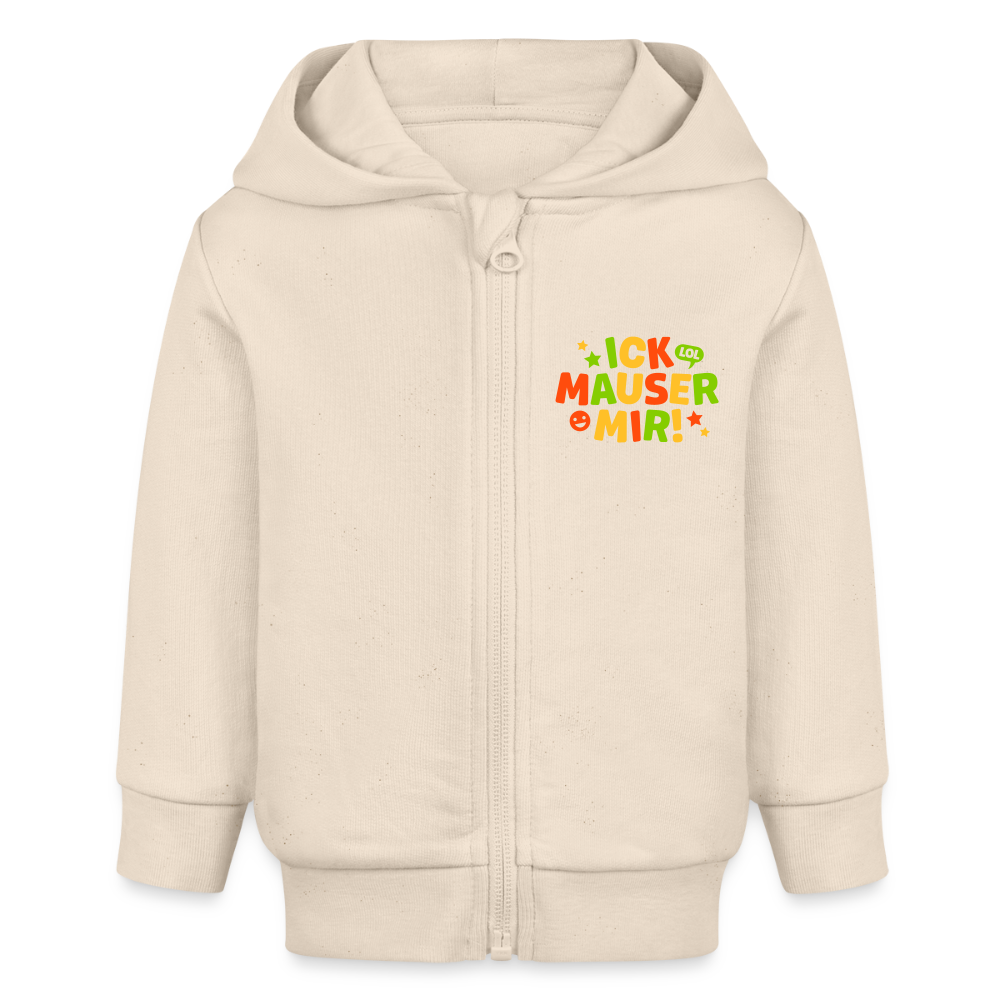 ick mauser - Baby Bio Zip Hoodie - Weißgrau