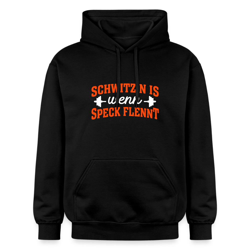 Schwitz'n is wenn Speck flennt - Hoodie - Schwarz