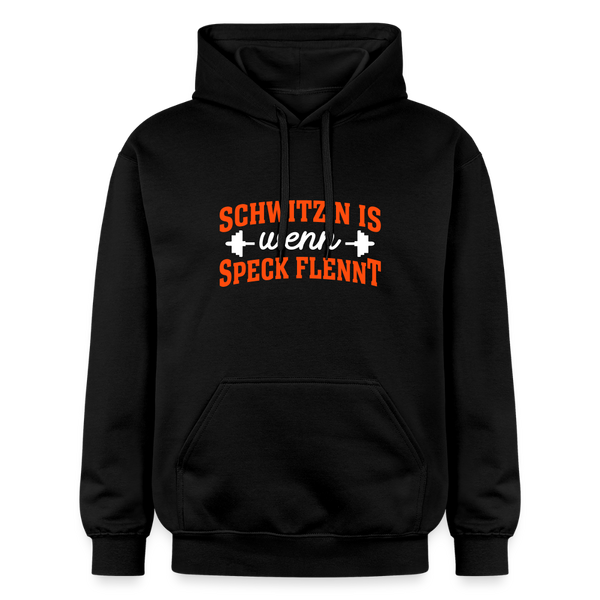 Schwitz'n is wenn Speck flennt - Hoodie - Schwarz