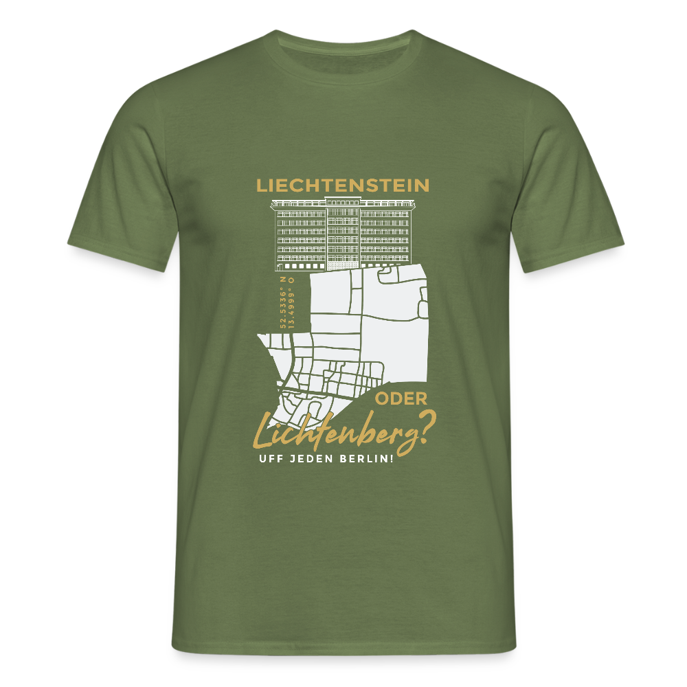 Liechtenstein oder Lichtenberg - Männer Premium T-Shirt - Militärgrün