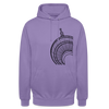Der Turm von unten - schwarz - Unisex Hoodie - Lavendel