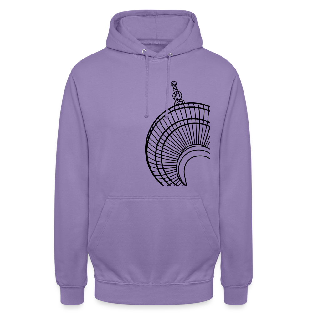 Der Turm von unten - schwarz - Unisex Hoodie - Lavendel