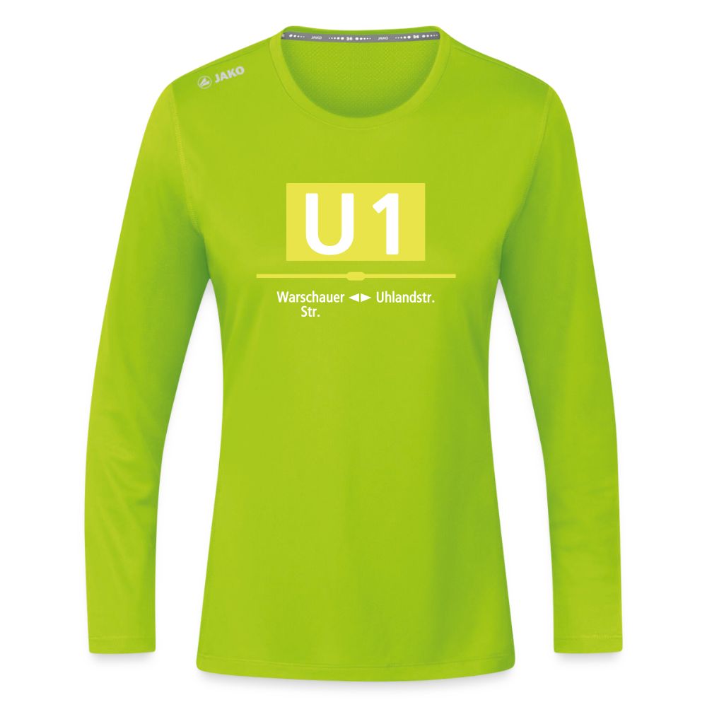U1 - Frauen Sport Langarmshirt - Neongrün
