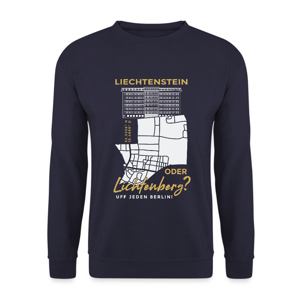 Liechtenstein oder Lichtenberg - Unisex Pullover - Navy