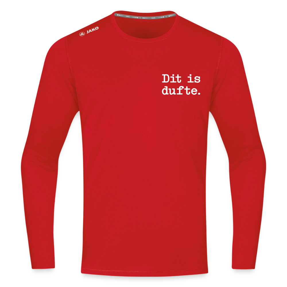 Dit is dufte - Männer Sport Langamshirt - Rot