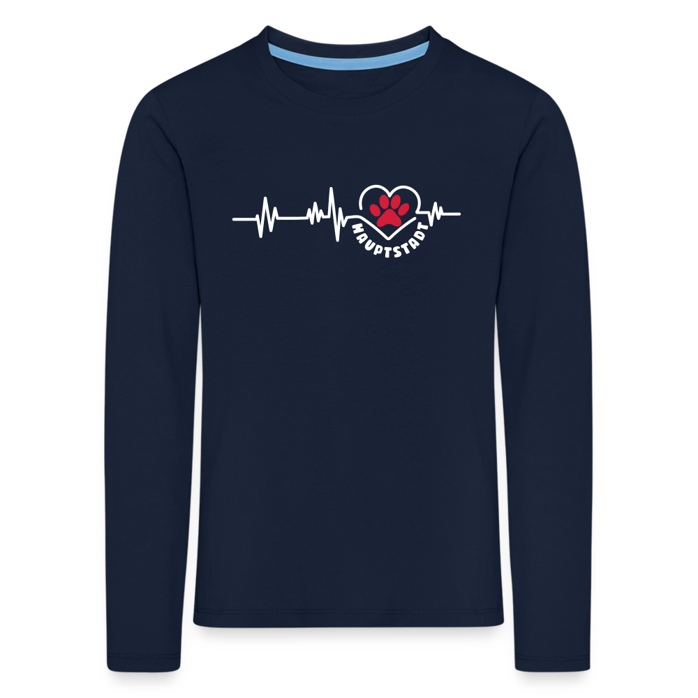 Haupstadt - Kinder Langarmshirt - Navy
