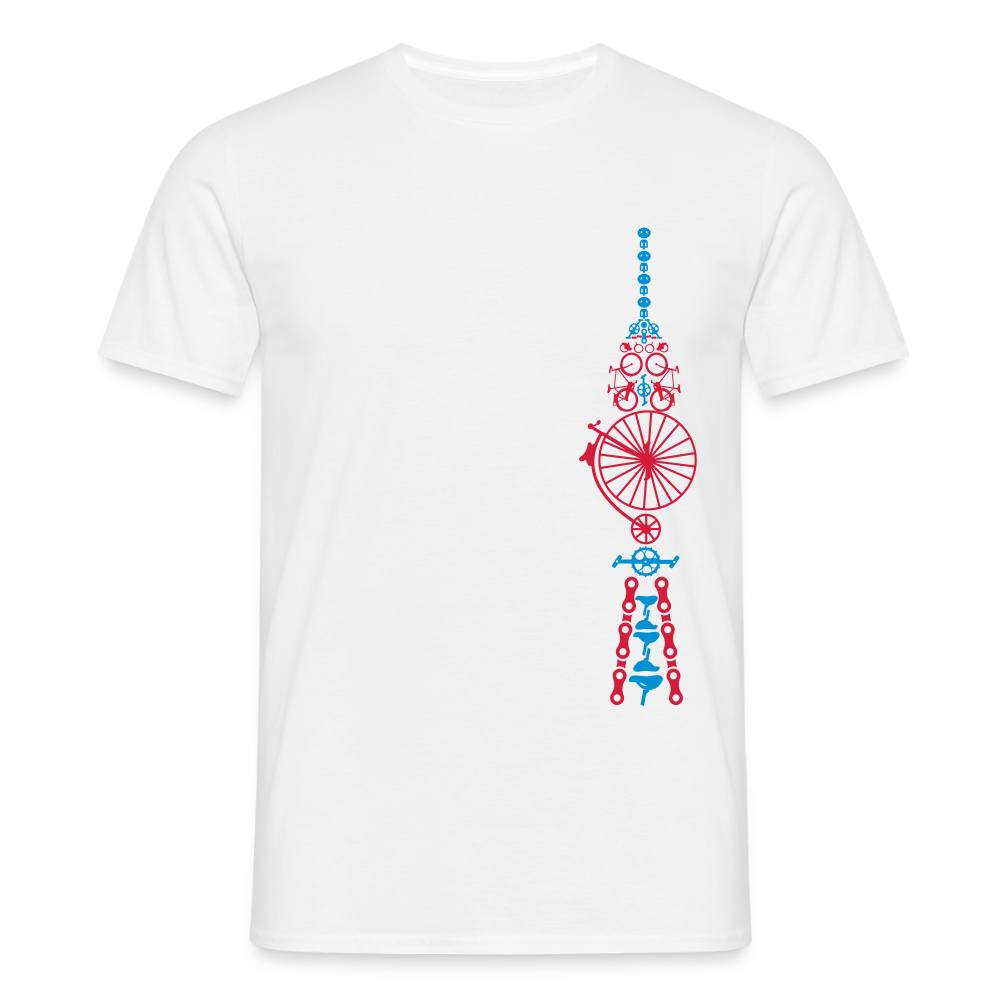 Fernsehturm der Fahrräder - Männer Premium T-Shirt - Weiß