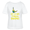 Schnurz Piepe mit Piep - Relaxed Rundhals Frauen Bio-T-Shirt - Weiß