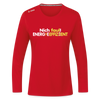 Nich faul! Energieeffizient! - Frauen Sport Langarmshirt - Rot