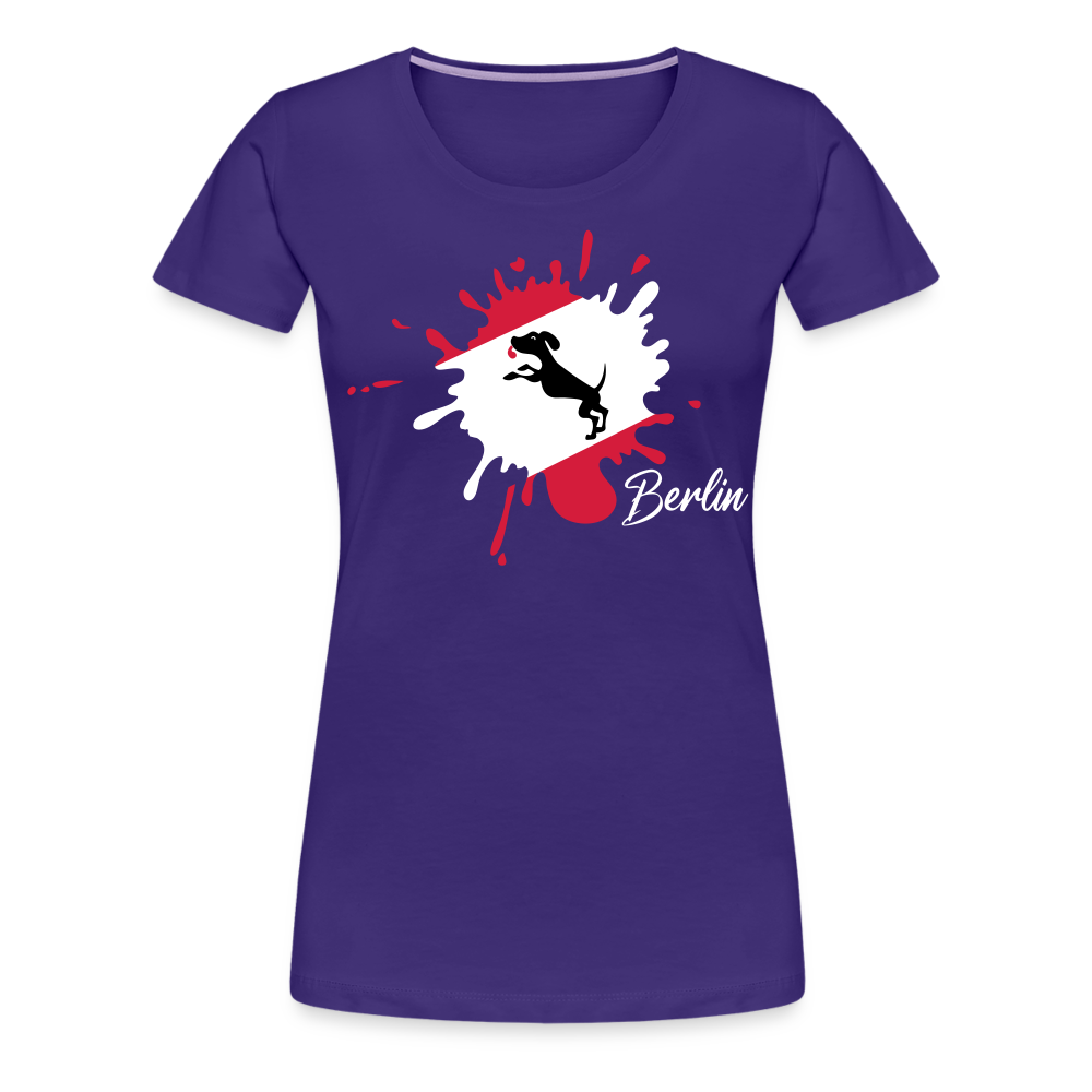 Berlin Klecks Hund - Frauen Premium T-Shirt - Lila