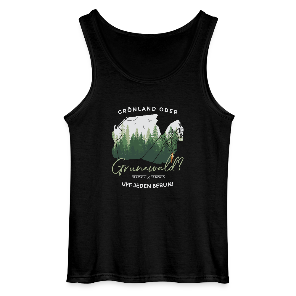 Grönland oder Grunewald - Männer Tank Top - Schwarz