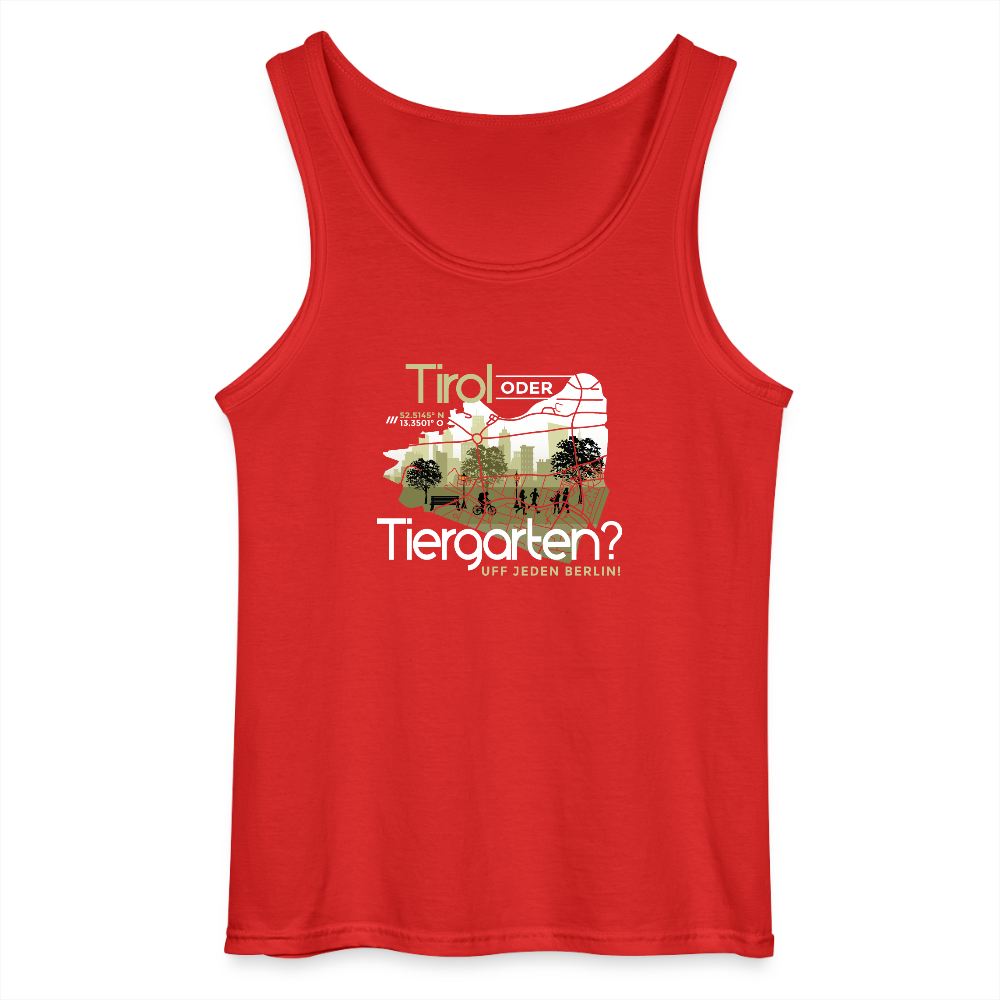 Tirol oder Tiergarten - Männer Tank Top - Rot
