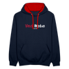 Viech Modus 100% - Kontrast Hoodie - Navy/Rot