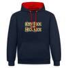 Keen Bock uff Heck Meck - Kontrast Hoodie - Navy/Rot