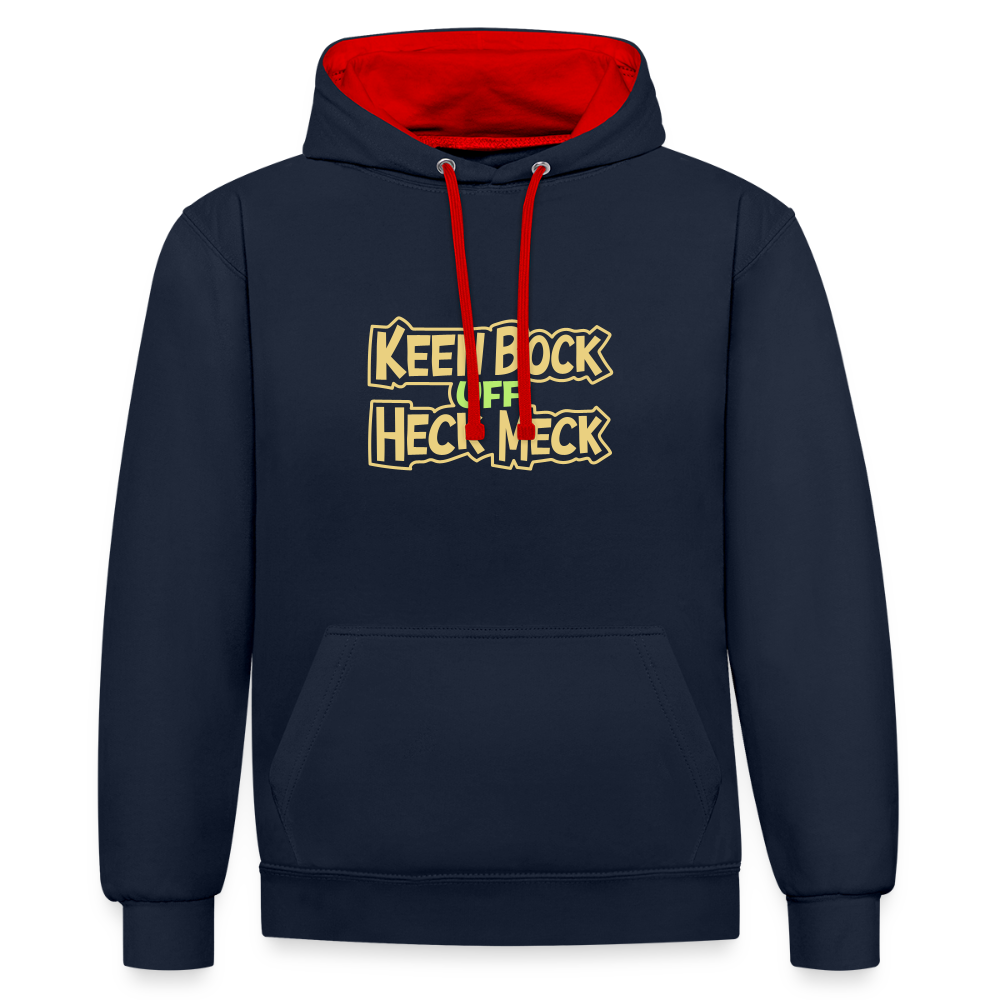 Keen Bock uff Heck Meck - Kontrast Hoodie - Navy/Rot