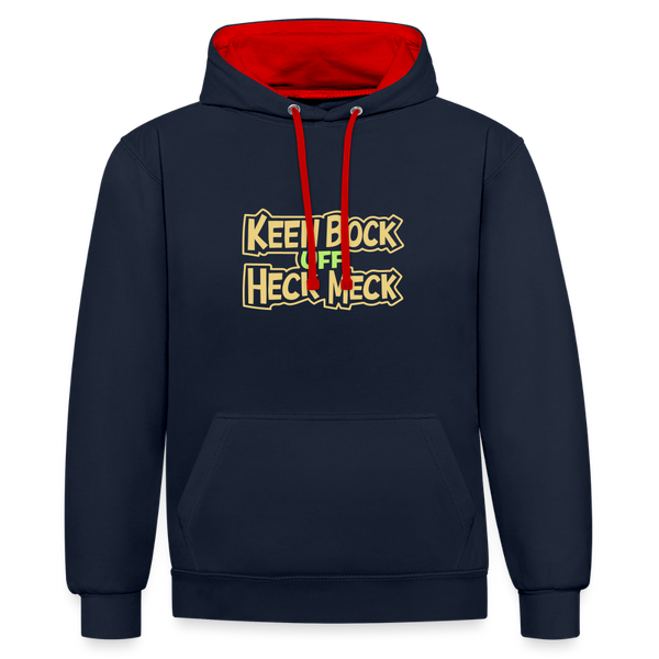 Keen Bock uff Heck Meck - Kontrast Hoodie - Navy/Rot