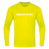 Schlauer wie du! - Männer Sport Langamshirt - Neongelb
