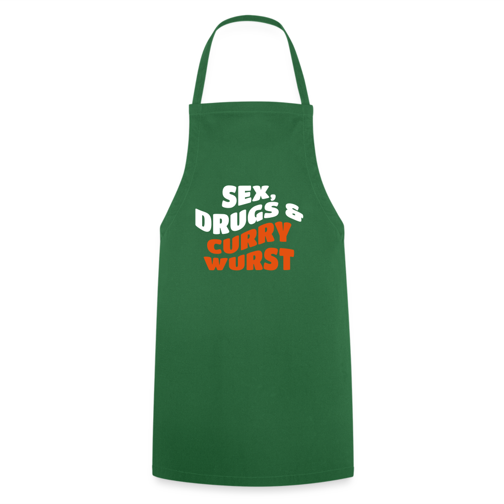 Sex, Drucks & Currywurst - Kochschürze - Grün