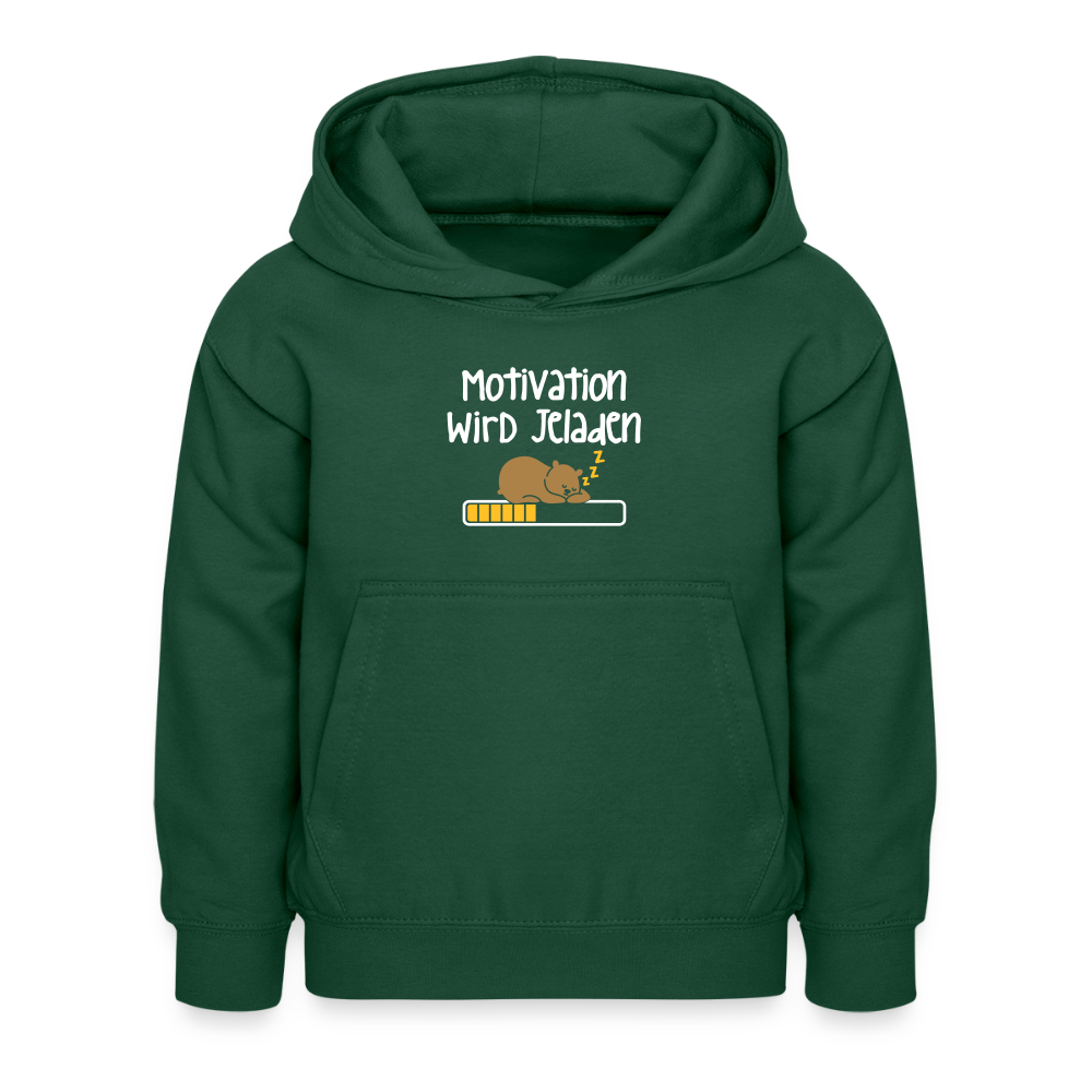 Motivation Wird Jeladen Warten - Kinder Hoodie - Flaschengrün