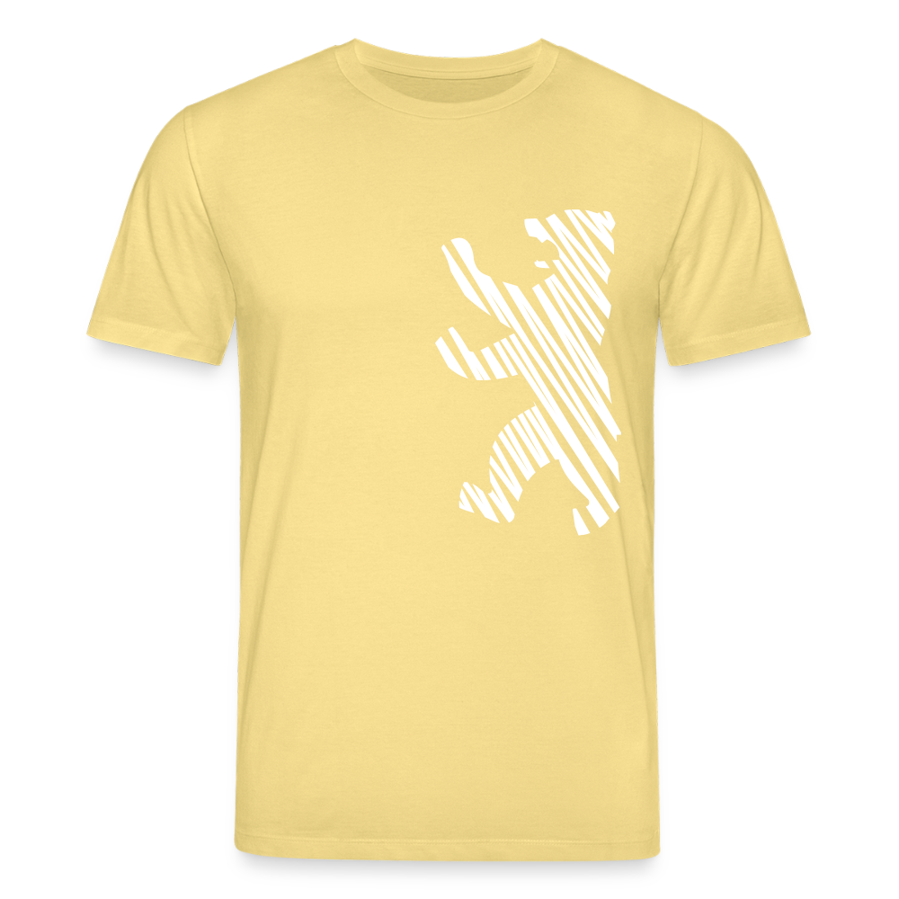 Berliner Bär im Netz - weiß - Unisex Bio T-Shirt - Gelb Viva