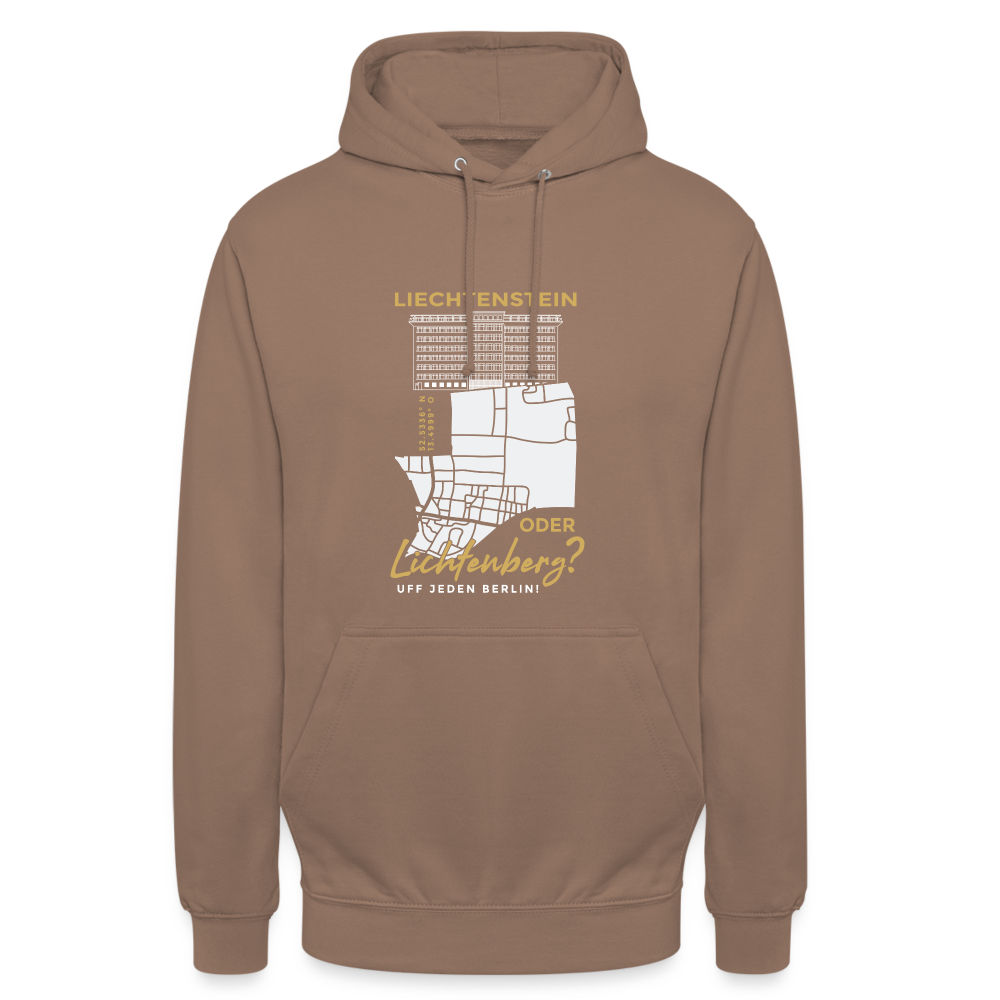 Liechtenstein oder Lichtenberg - Unisex Hoodie - Mokka
