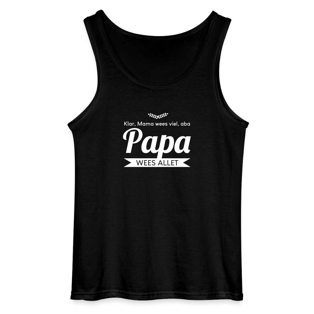 Opa wees allet - Männer Tank Top - Schwarz