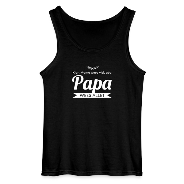 Opa wees allet - Männer Tank Top - Schwarz