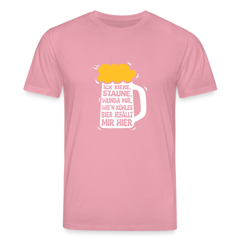 Ick kieke, staune, wunda mir, wie'n kühles Bier jefällt mir hier - Unisex Bio T-Shirt - Lila Traum