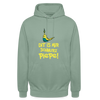 Schnurz Piepe mit Piep - Unisex Hoodie - Graugrün