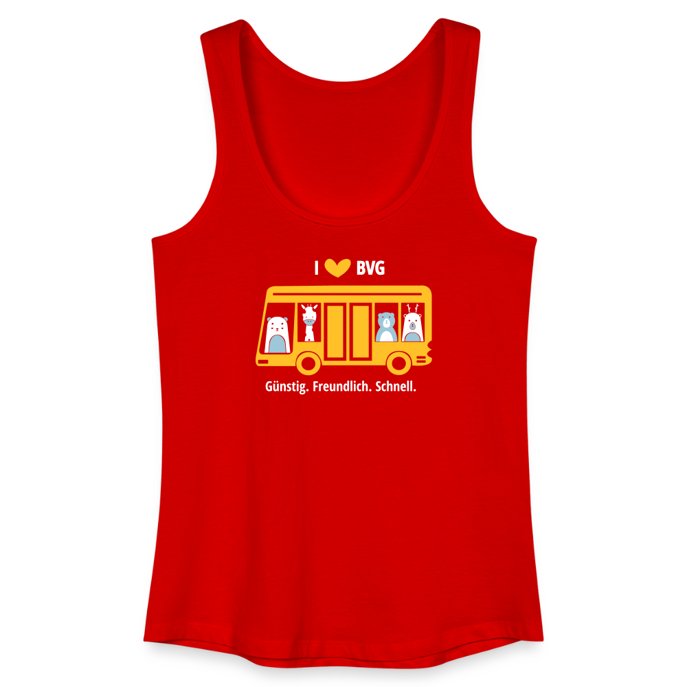 I love BVG - Frauen Bio Tank Top - Rot
