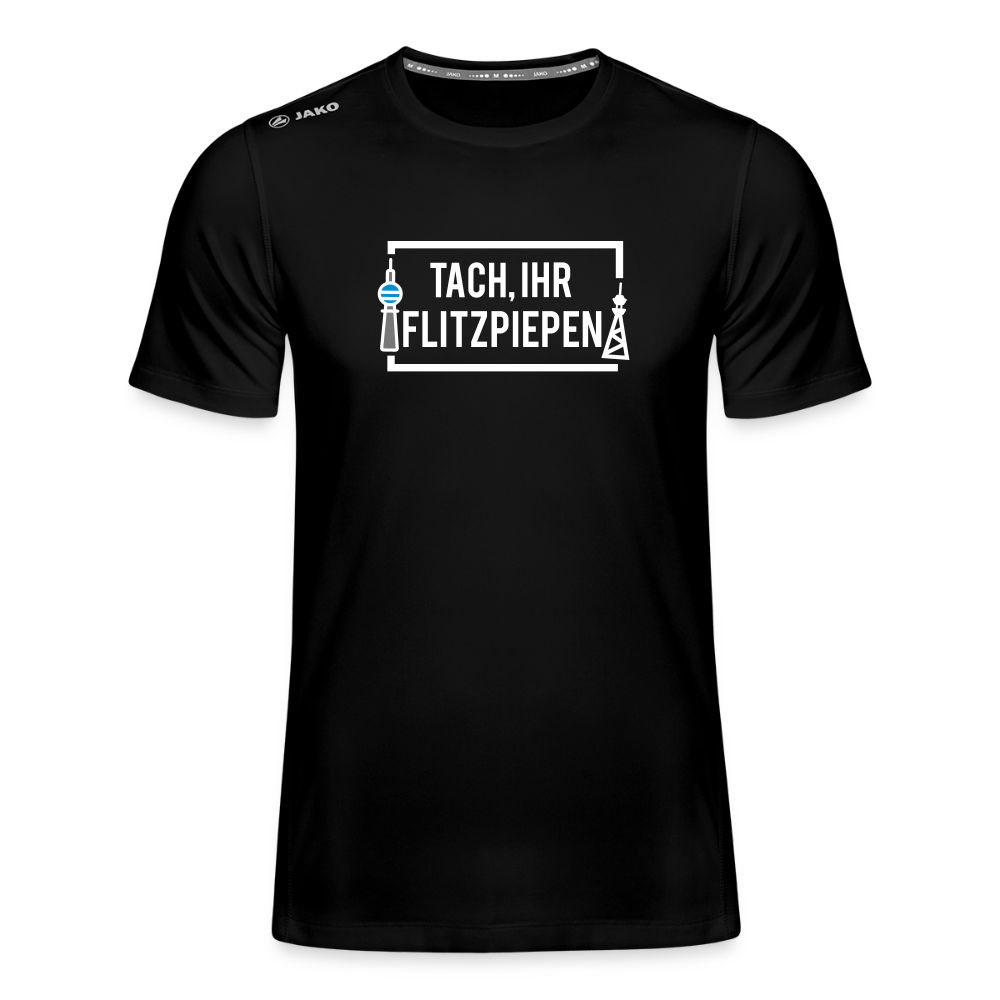 Tach ihr Flitzpiepen - Männer Sport-Shirt - Schwarz