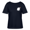 Schnauze Bär - Relaxed Rundhals Frauen Bio-T-Shirt - Navy