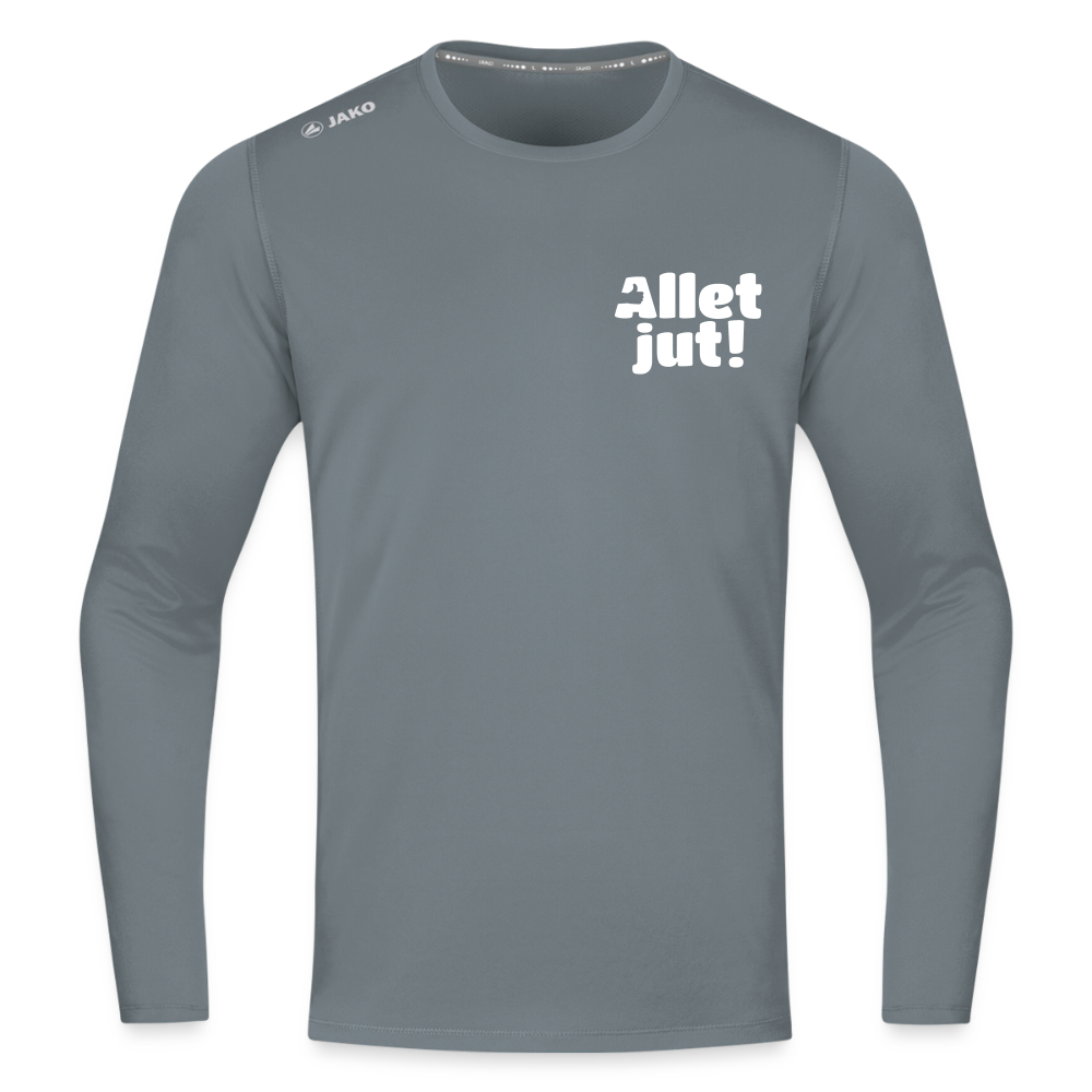 Allet Jut - Männer Sport Langamshirt - Grau