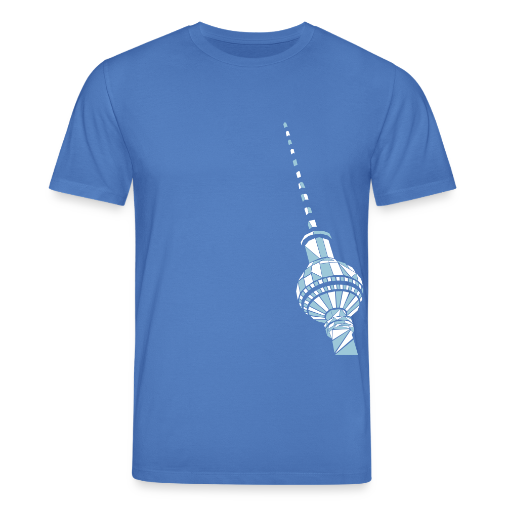 Fernsehturm Geometrie - Unisex Bio T-Shirt - Achtsames Blau