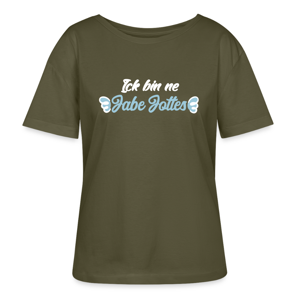 Jabe Jottes - Relaxed Rundhals Frauen Bio-T-Shirt - Khaki