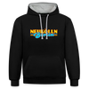 Neukölln Berlin Retro - Unisex Hoodie - Schwarz/Grau meliert