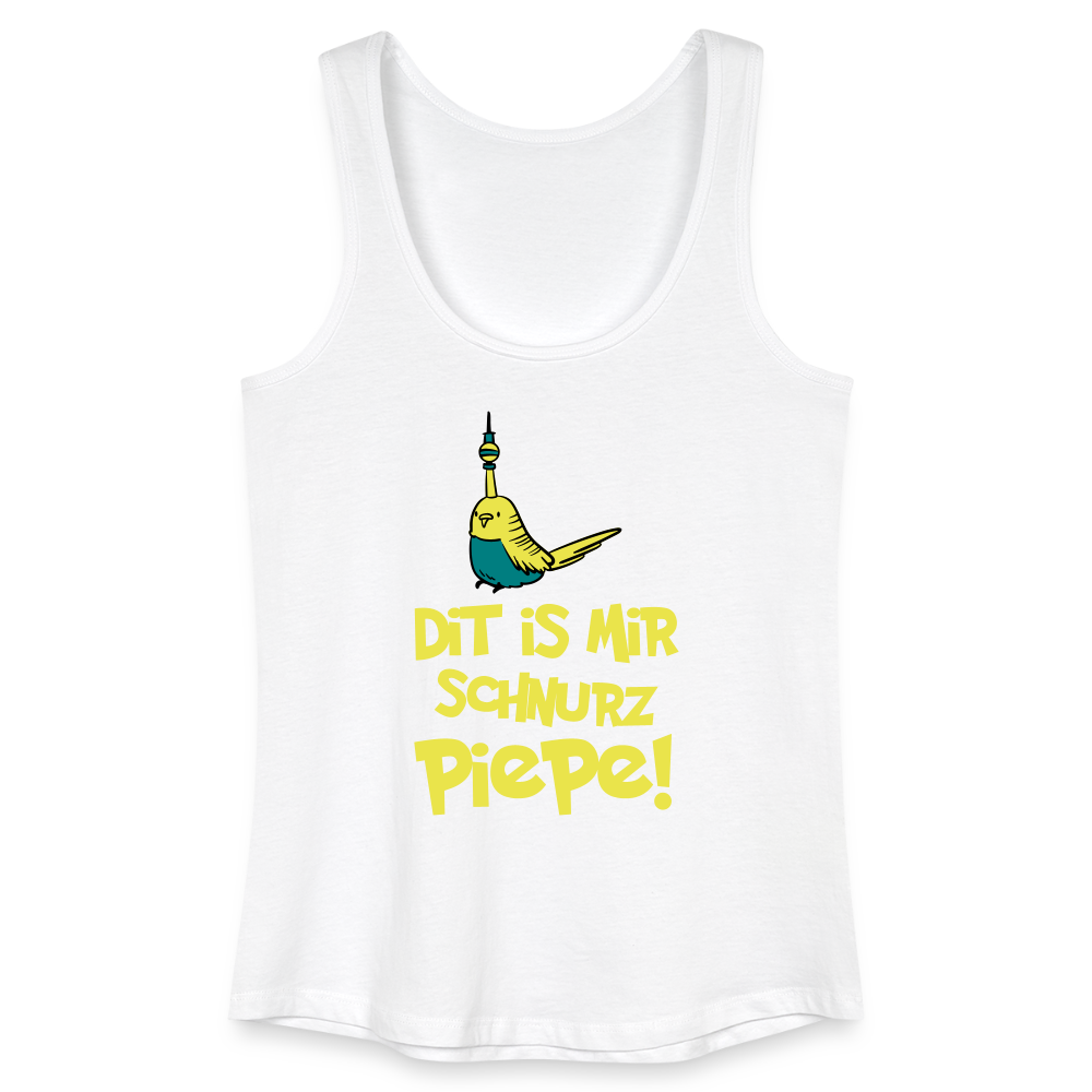 Schnurz Piepe mit Piep - Frauen Bio Tank Top - Weiß