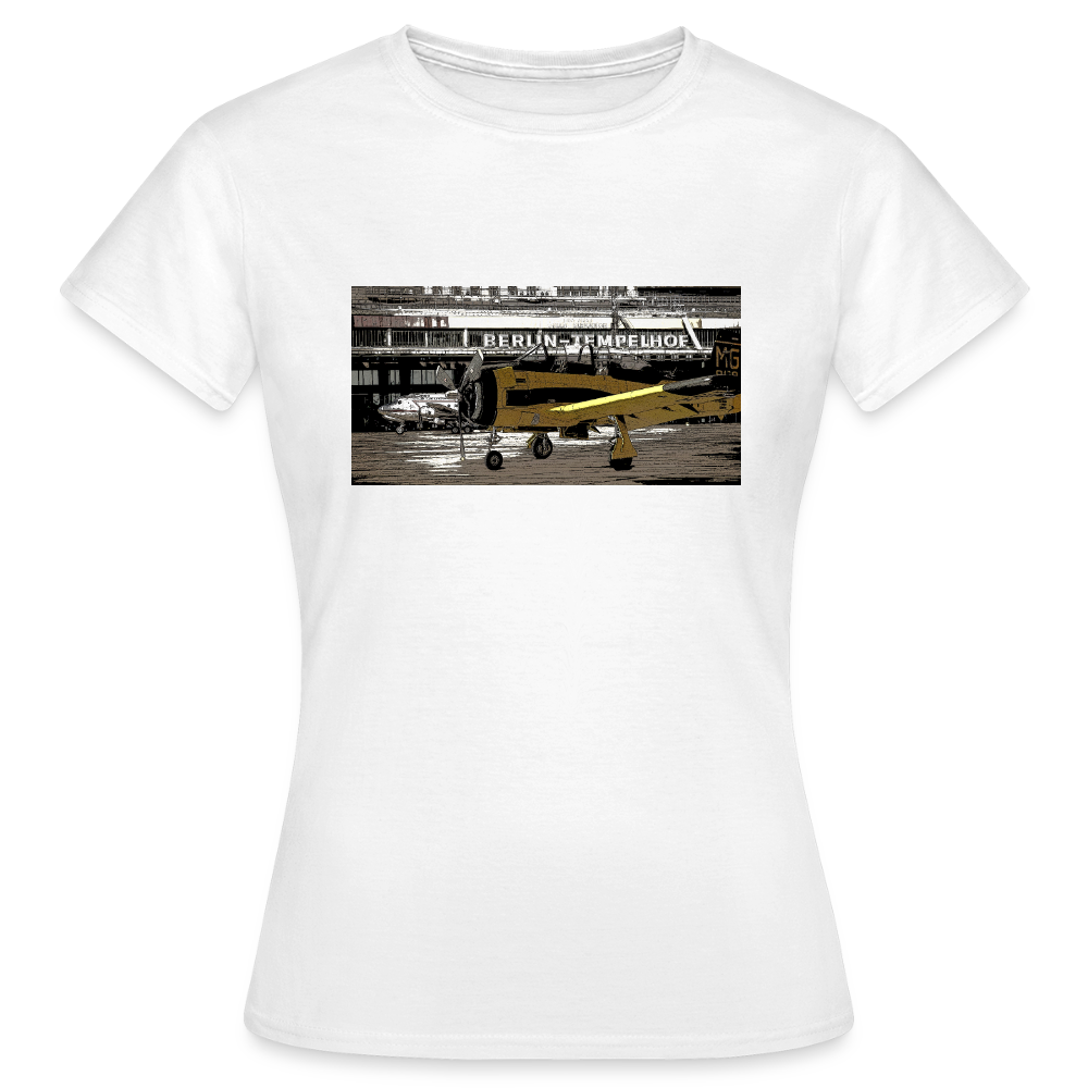 Tempelhof Flugzeug - Frauen Premium T-Shirt - Weiß