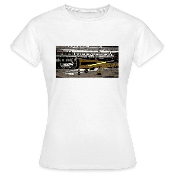 Tempelhof Flugzeug - Frauen Premium T-Shirt - Weiß