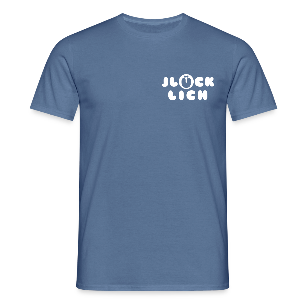 Jlücklich - Männer Premium T-Shirt - Taubenblau
