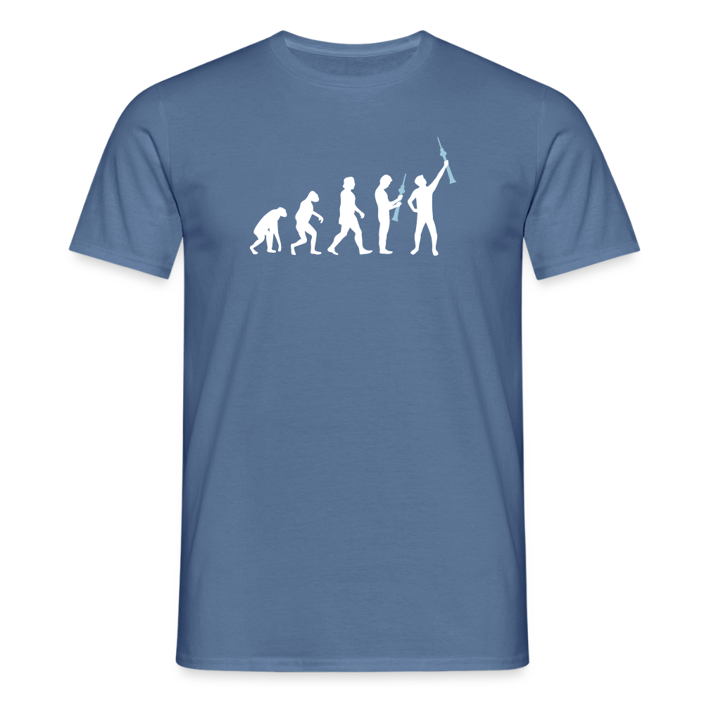 Evolution - Männer Premium T-Shirt - Taubenblau